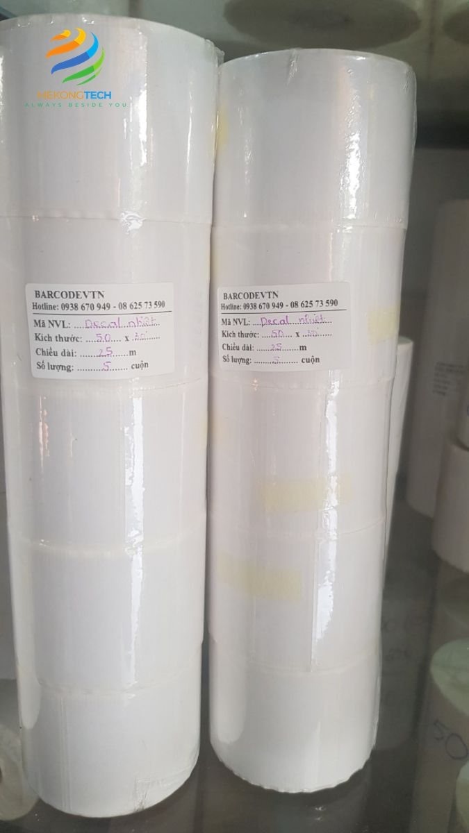mua bán Decal nhiệt 50x30mm cuộn 30m tại tphcm, Bình Dương, Đồng Nai, Vũng tàu,...